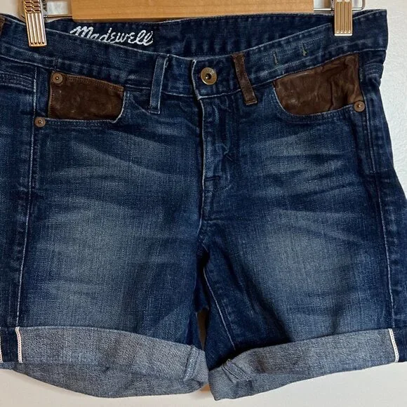 Madewell Mid Length Denim Shorts Size 25 - Picture 1 of 6